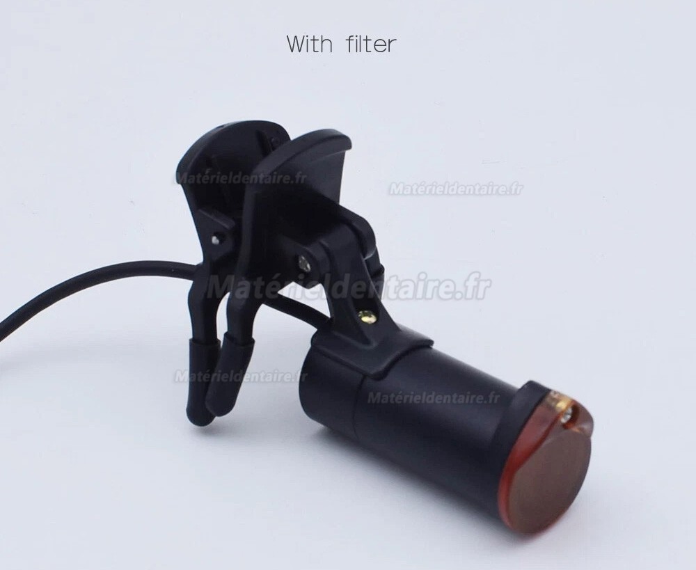 KWS KD-201AJ-3 1W lampe frontale dentaire LED &agrave; clip avec filtre optique